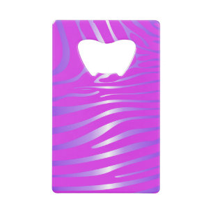 Abrebotellas De Tarjeta De Crédito Tecla de barra rosa Zebra