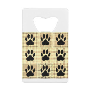 Abrebotellas De Tarjeta De Crédito Tejido De Patrón De Personalizado De Paw De Perro