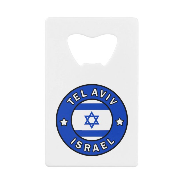Abrebotellas De Tarjeta De Crédito Tel Aviv Israel (Anverso)