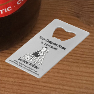 Abrebotellas De Tarjeta De Crédito Tema de construcción y construcción.