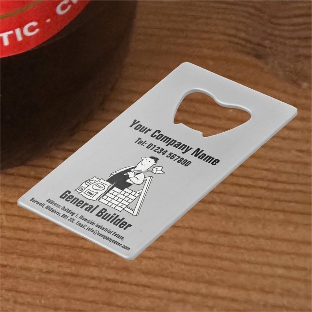 Abrebotellas De Tarjeta De Crédito Tema de construcción y construcción. (Subido por el creador)