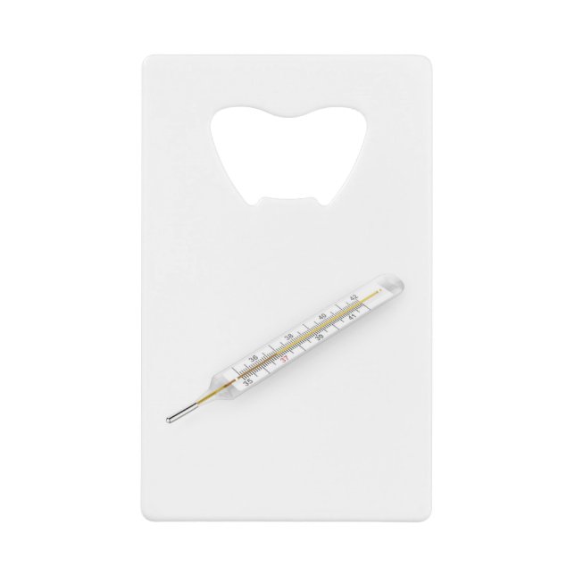 Abrebotellas De Tarjeta De Crédito Termómetro de Mercury (Anverso)