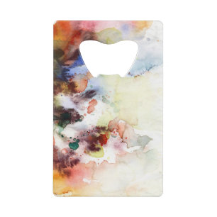 Abrebotellas De Tarjeta De Crédito Textura abstracta del grunge de la acuarela con la