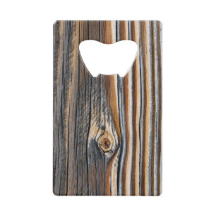 Abrebotellas De Tarjeta De Crédito Textura del nudo de grano de madera