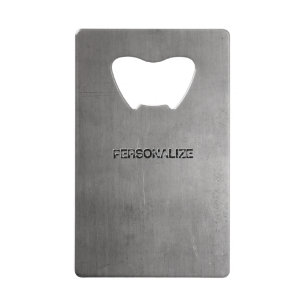 Abrebotellas De Tarjeta De Crédito Textura metalizado cepillada