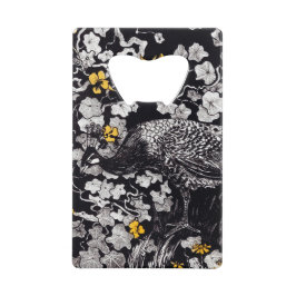 Abrebotellas De Tarjeta De Crédito Theo Van Hoytema Retro Peacock Clip Art Negro y