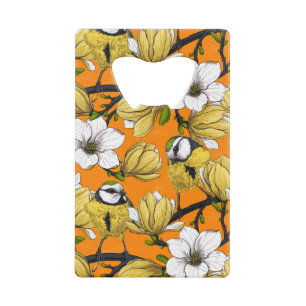 Abrebotellas De Tarjeta De Crédito Tiempo de primavera en amarillo