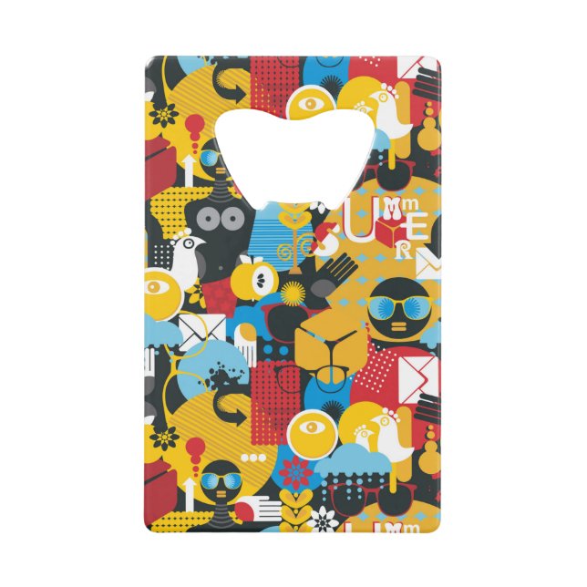 Abrebotellas De Tarjeta De Crédito Tiempo de verano (Anverso)