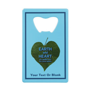 Abrebotellas De Tarjeta De Crédito Tierra - Anagram del corazón