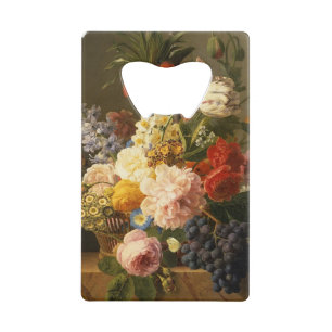 Abrebotellas De Tarjeta De Crédito Todavía vida con las flores y la fruta, 1827