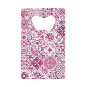 Abrebotellas De Tarjeta De Crédito tonos mediterráneos/ baldosas azulejos
