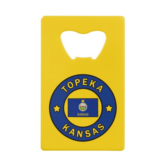 Abrebotellas De Tarjeta De Crédito Topeka Kansas (Anverso)