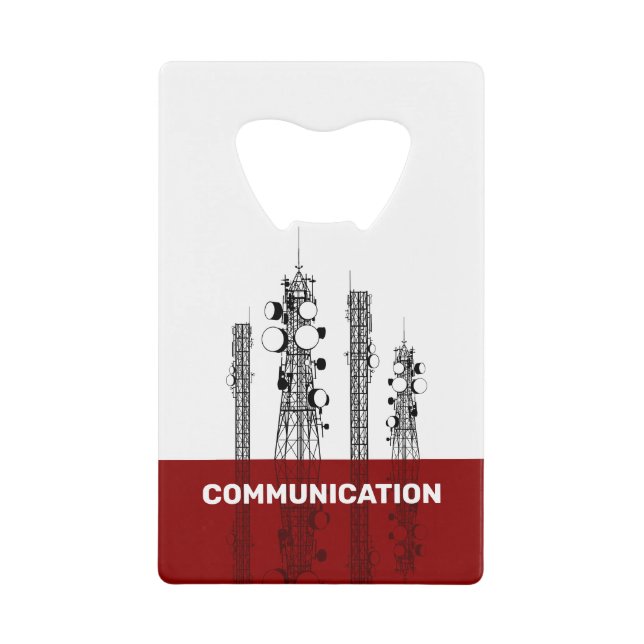 Abrebotellas De Tarjeta De Crédito Torres de comunicación (Anverso)