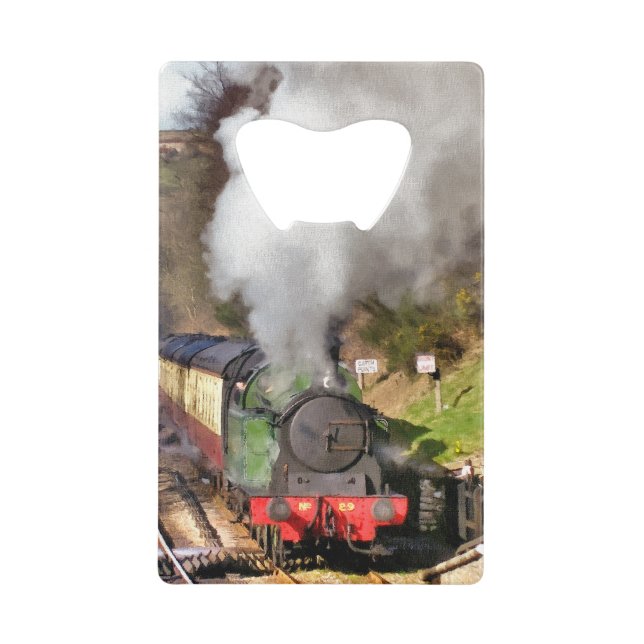 ABREBOTELLAS DE TARJETA DE CRÉDITO TRENES DE VAPOR (Anverso)