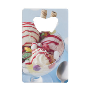 Abrebotellas De Tarjeta De Crédito Trío del helado y del helado dulce