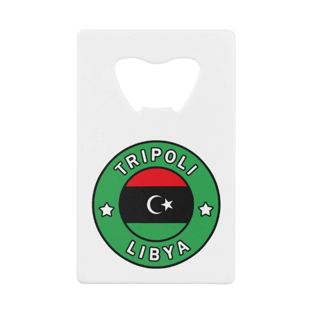 Abrebotellas De Tarjeta De Crédito Trípoli Libia (Anverso)