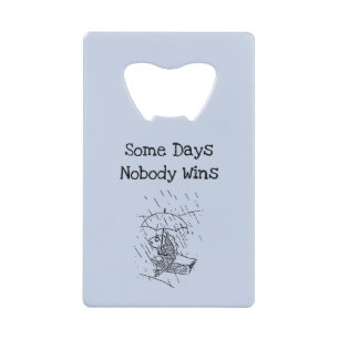 Abrebotellas De Tarjeta De Crédito Triste Personalizado Fish Bad Day Sympathy