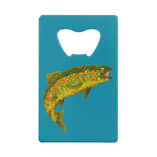 Abrebotellas De Tarjeta De Crédito Trucha arco iris de hoja de lápiz 3 (Anverso)