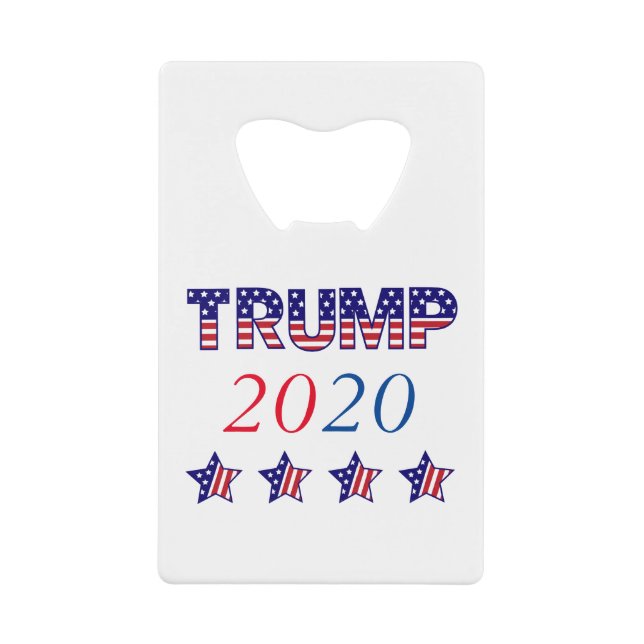 Abrebotellas De Tarjeta De Crédito Trump 2020 EE.UU. (Anverso)