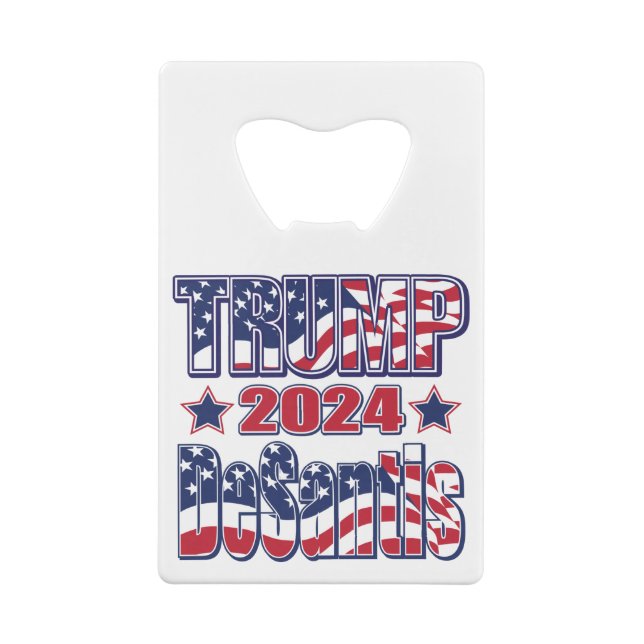 Abrebotellas De Tarjeta De Crédito Trump-DeSantis (Reverso)
