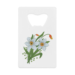 Abrebotellas De Tarjeta De Crédito Tulipanes y Narcisos Flores
