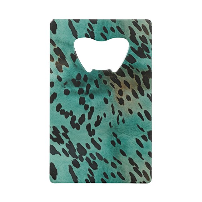 Abrebotellas De Tarjeta De Crédito Turquesa occidental (Anverso)