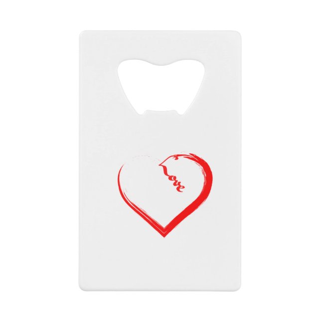 Abrebotellas De Tarjeta De Crédito Un Corazón Encantador (Anverso)