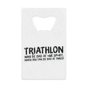 Abrebotellas De Tarjeta De Crédito Un gran regalo de Triatlón para tu amigo o familia