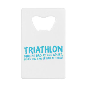 Abrebotellas De Tarjeta De Crédito Un gran regalo de Triatlón para tu amigo o familia