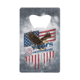 Abrebotellas De Tarjeta De Crédito Una audaz ilustración de un águila americana