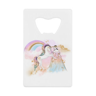 Abrebotellas De Tarjeta De Crédito Unicorn Clipart Rainbow Fairtale