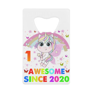 Abrebotellas De Tarjeta De Crédito Unicornio de 1 año de edad