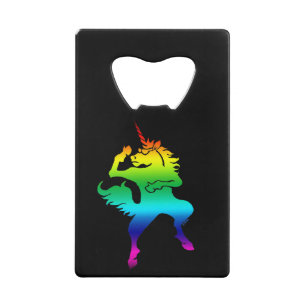 Abrebotellas De Tarjeta De Crédito Unicornio fresco del baile