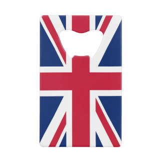 Abrebotellas De Tarjeta De Crédito Union Jack azul blanco y rojo