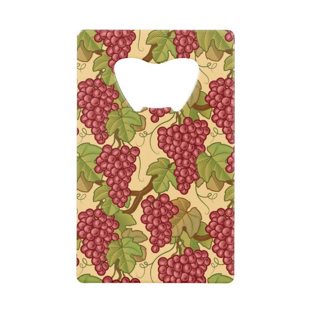 Abrebotellas De Tarjeta De Crédito Uvas (Anverso)