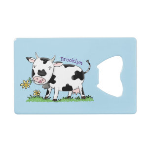 Abrebotellas De Tarjeta De Crédito Vaca corta en ilustracion personalizado de campo v