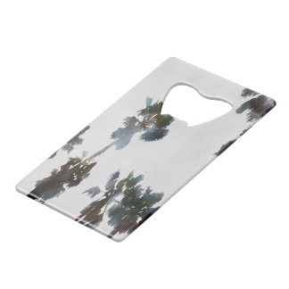 Abrebotellas De Tarjeta De Crédito Vacaciones Palmas Tropicales Acuarela Artística