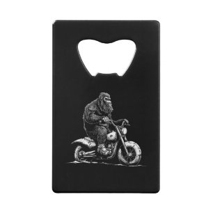 Abrebotellas De Tarjeta De Crédito Viajando En Motocicleta Funny Sasquatch M