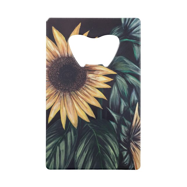 Abrebotellas De Tarjeta De Crédito Vida del girasol (Anverso)
