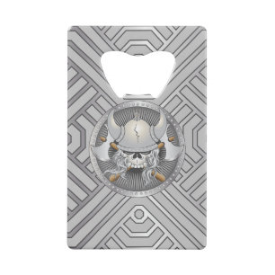 Abrebotellas De Tarjeta De Crédito Viking Warrior Skull