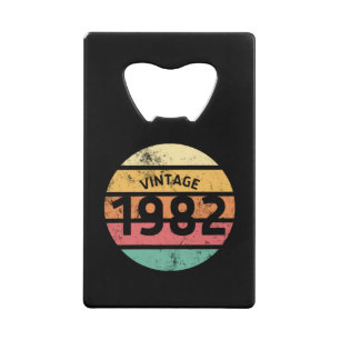 Abrebotellas De Tarjeta De Crédito Vintage 1982 Impresionante 40 Cumpleaños Retro 198