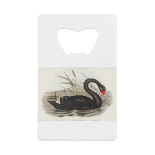 Abrebotellas De Tarjeta De Crédito Vintage del cisne negro