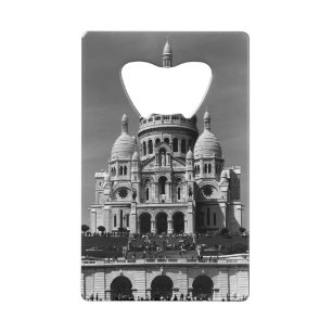 Abrebotellas De Tarjeta De Crédito Vintage France Paris Sacre Coeur Basilica