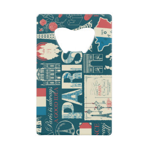 Abrebotellas De Tarjeta De Crédito Vintage parisino: Elegancia de la República France