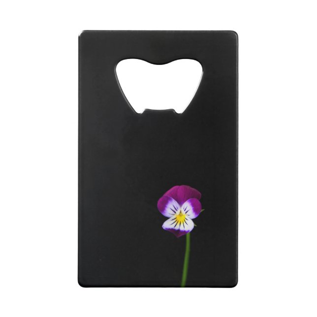 Abrebotellas De Tarjeta De Crédito Violet Flower Bocna (Anverso)