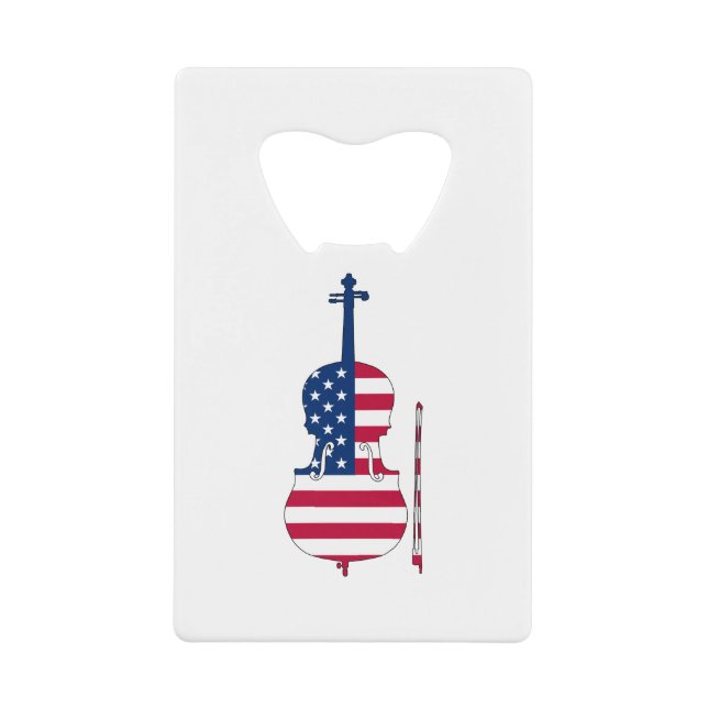 Abrebotellas De Tarjeta De Crédito Violín americano (Anverso)