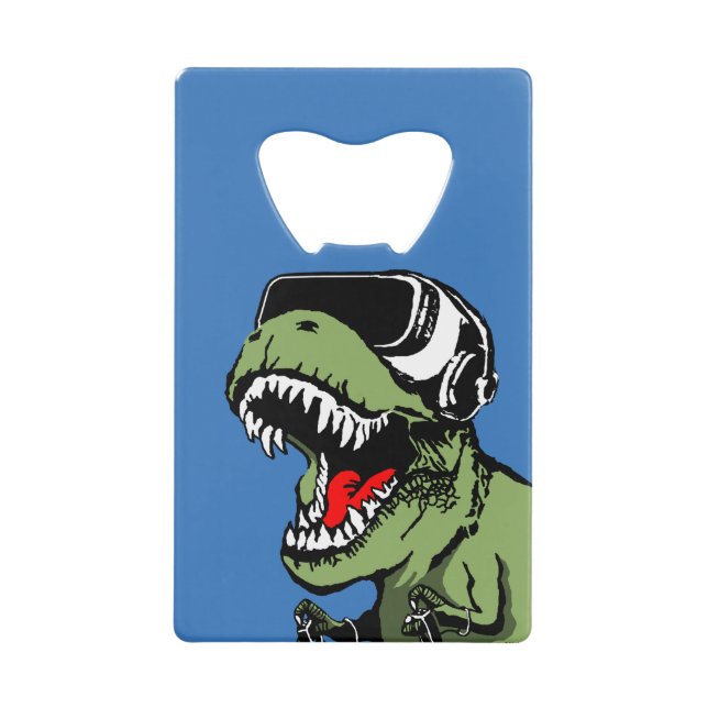 Abrebotellas De Tarjeta De Crédito VR T-rex (Anverso)