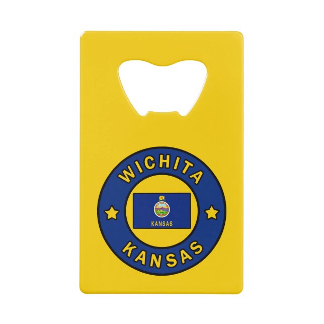 Abrebotellas De Tarjeta De Crédito Wichita Kansas (Anverso)