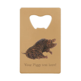 Abrebotellas De Tarjeta De Crédito Wilbur - un cerdo con discernimiento.