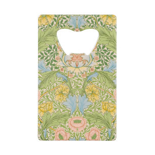 Abrebotellas De Tarjeta De Crédito Wm Morris Myrtle Floral Art Nouveau Pastel